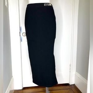 AllSaints - Women's Black Jamie Side Slit Skirt in Black